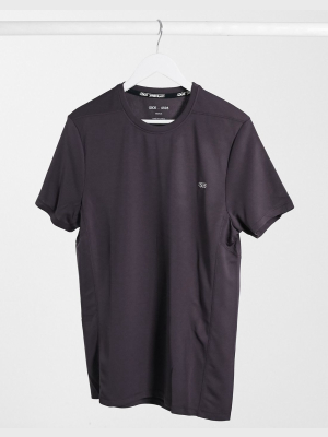 Asos 4505 Icon Training T-shirt With Quick Dry In Brown