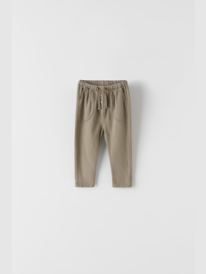 Textured Pocket Pants