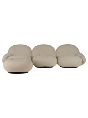 Pacha Sofa: 3-seater With Armrests And Ottoman