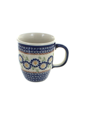 Blue Rose Polish Pottery Peach Blossom Coffee Mug