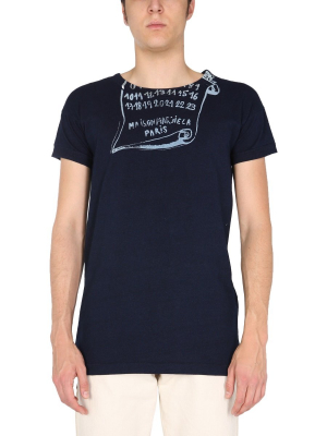 Maison Margiela Script Logo Print Crewneck T-shirt