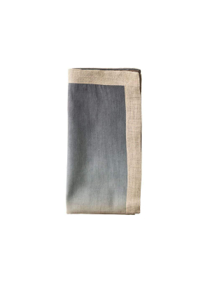 Kim Seybert Dip Dye Napkin In Beige, Taupe & Gray - Set Of 4