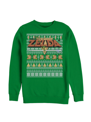 Men's Nintendo Ugly Christmas Legend Of Zelda Sweatshirt