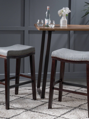 Set Of 2 30" Anston Saddle Barstool - Christopher Knight Home