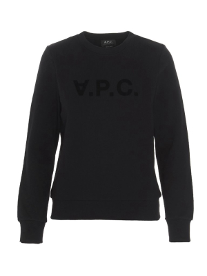 A.p.c. Viva Logo Flocked Sweatshirt