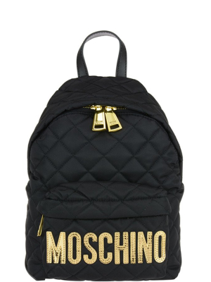 Moschino Logo Quilted Backpack