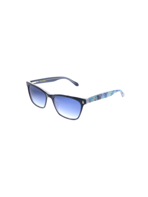 Lilly Pulitzer Lucca Nv Womens Rectangle Sunglasses Navy 52mm