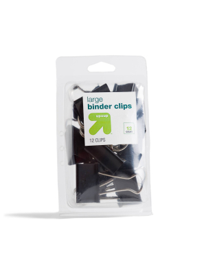 12ct Large Binder Clips - Up&up™