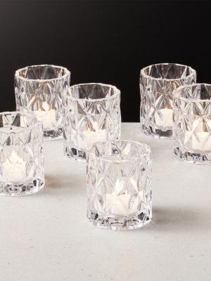 Betty Clear Tea Light Candle Holder Set Of 6