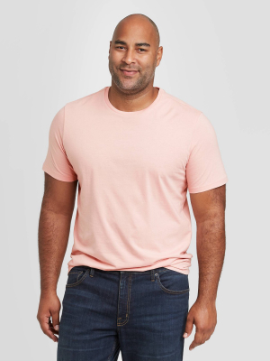 Men's Big & Tall Standard Fit Crew Neck T-shirt - Goodfellow & Co™ Pink