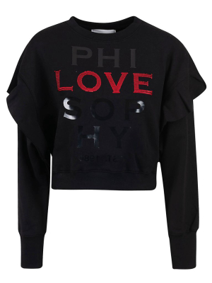 Philosophy Di Lorenzo Serafini Ruffled Sleeve Sweatshirt