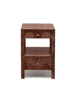 Lindsey Single Nightstand Walnut Veneer