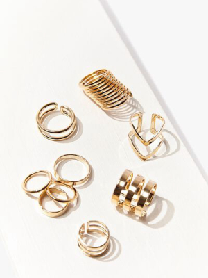 Assorted High-polish Ring Set