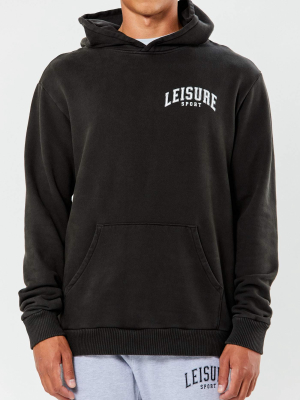 Black Leisure Sport Hoodie