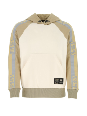 Fendi Two-tone Ff Stripe Hoodie