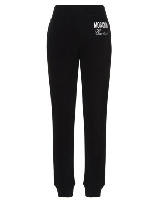 Moschino Crystal Embellished Logo Track Pants