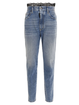 Dsquared2 Lace Detailed Tapered-leg Jeans