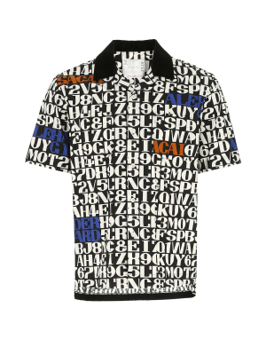 Sacai Printed Straight Hem Shirt