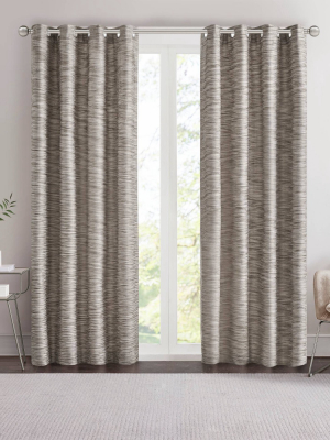 Ryan Yarn Dyed Texture Grommet Top Light Filtering Curtain Panel