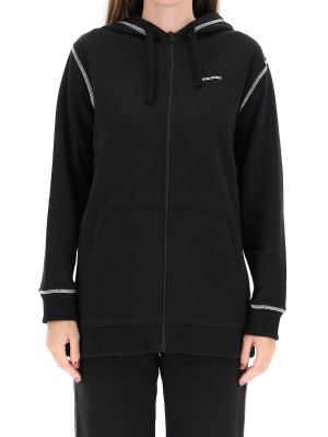 Redvalentino Contrast Stitch Zipped Hoodie