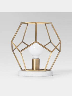 Geometric With Marble Accent Lamp Brass - Project 62™