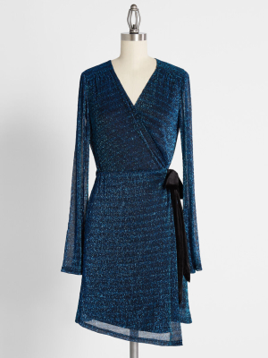 To Shining Sea Knit Wrap Dress