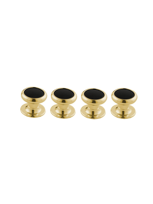 St854809 | Onyx & Brass Shirt Studs