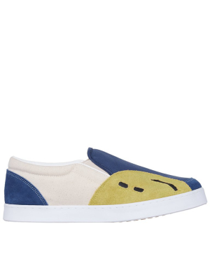 Rain Smiley Slip-on (k2103xg522-ecru-blue)