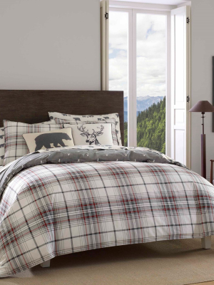 Alder Plaid Comforter Set Charcoal - Eddie Bauer