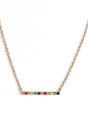 Rainbow Bar Necklace