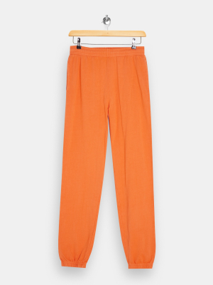 Tall Orange Fluorescent Oversized Sweatpants