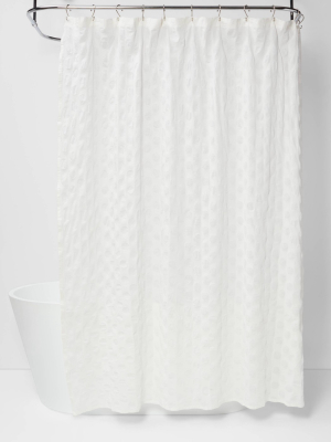 Dots Pattern Opaque Shower Curtain White - Project 62™