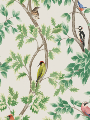 Netherfield Wallpaper In Ivory And Leaf From The Mansfield Park Collection By Osborne & Little