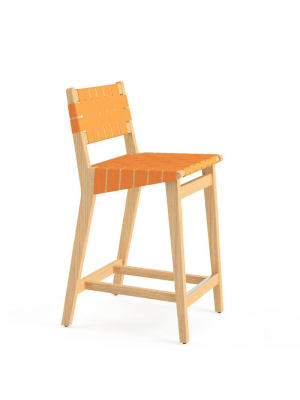 Risom Stool With Webbed Seat And Back