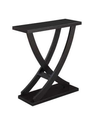 Newport Cross Step Console Table Espresso - Breighton Home