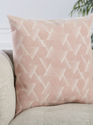 Jacques Geometric Pillow In Blush