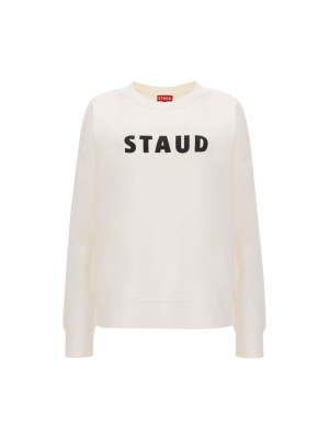 Staud Logo Print Crewneck Sweatshirt