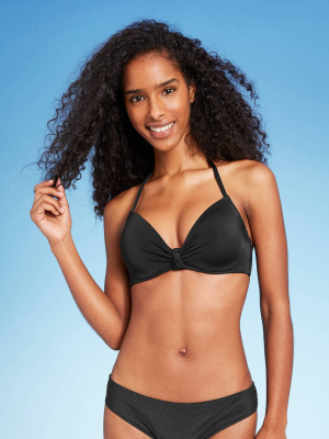 Women's Lightly Lined Knot-front Bikini Top - Shade & Shore™