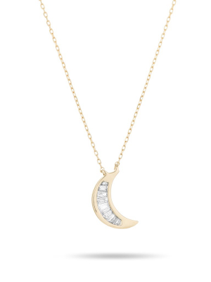 Baguette Moon Necklace
