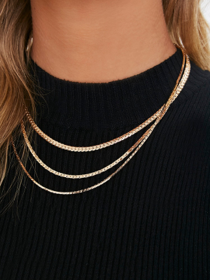 Layered Snake Chain Necklace