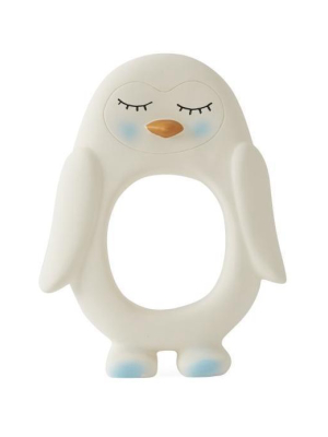 Penguin Baby Teether In White