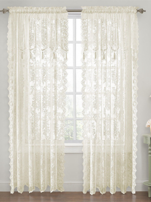 Goodgram Shabby Chic Lace Curtain Panels With Attached Valance