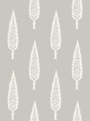 Juniper Tree Wallpaper In Grey From The Silhouettes Collection By York Wallcoverings