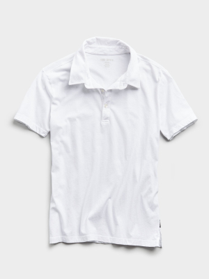 Made In L.a. Short Sleeve Jersey Polo In White