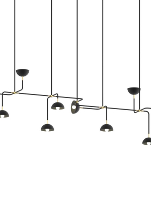 Beaubien Suspension 10 Lamp With Domes