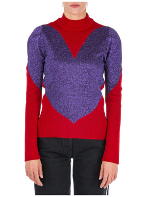 Gcds Heart Turtleneck Sweater