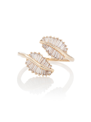 Baguette Leaf Wrap Ring