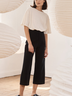 Jerry Cotton-linen Cropped Straight-leg Pants