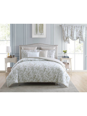 Comforter Sham Set Light Green - Laura Ashley Nina