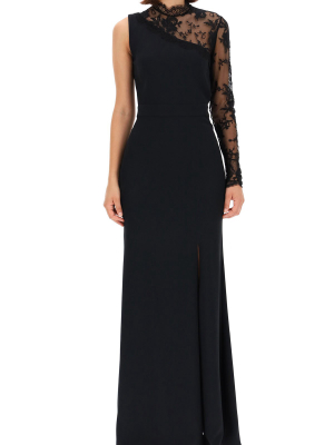 Alexander Mcqueen Lace One-sleeve Maxi Dress